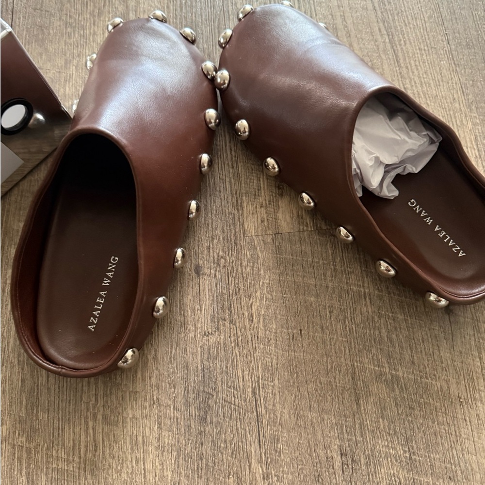 Brown Studded Women's Shoes